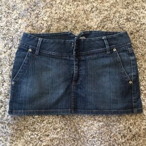 Denim blue mini skirt